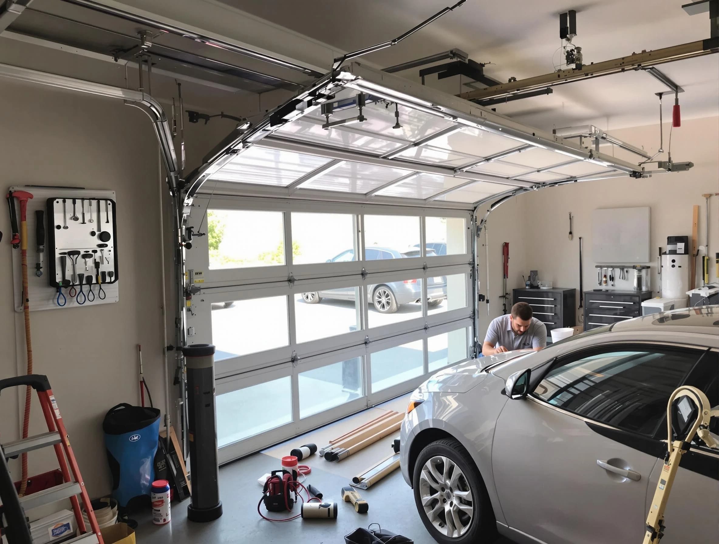 Garage door noise reduction service by Saratoga Springs Garage Door Repair in Saratoga Springs