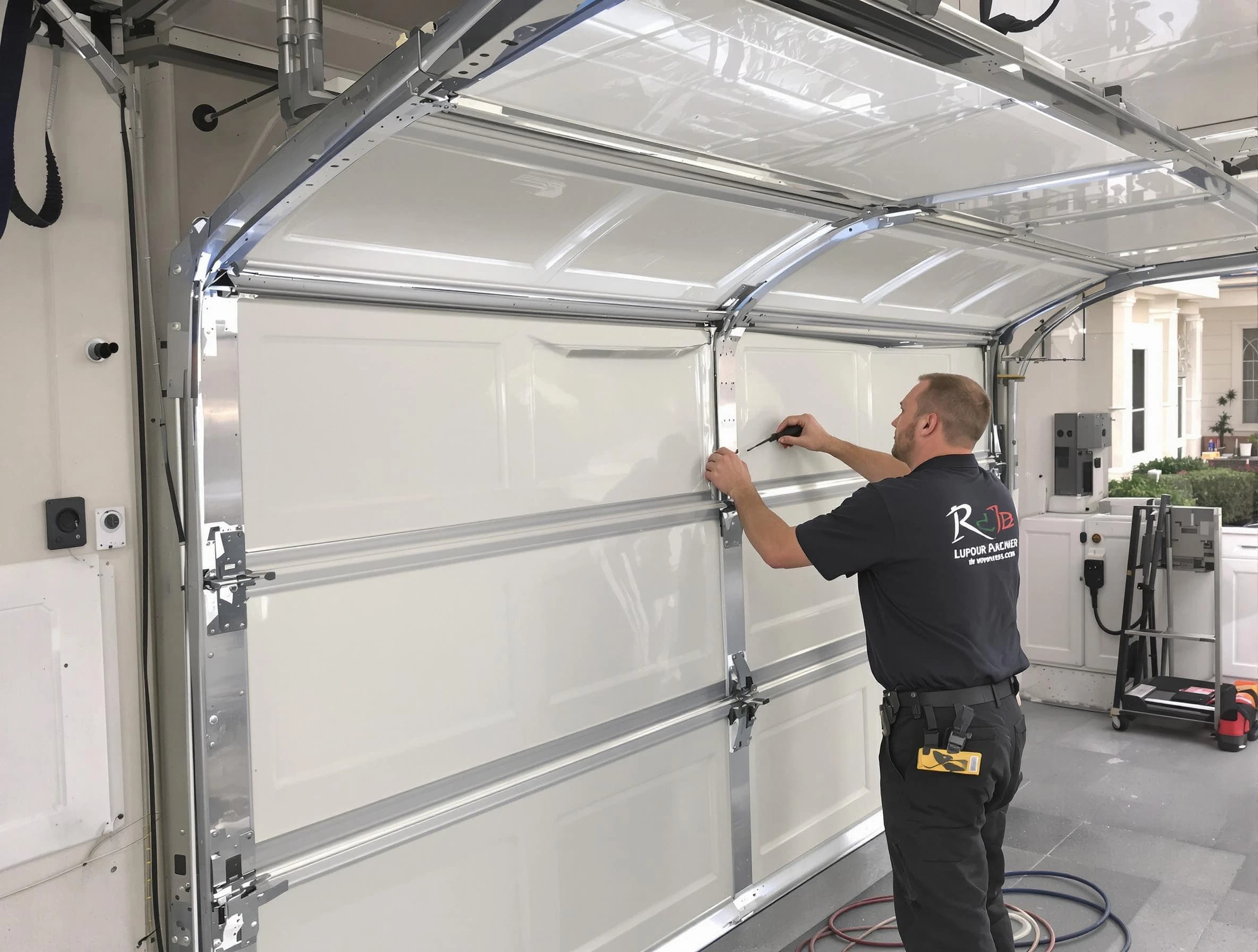 Saratoga Springs Garage Door Repair professional performing panel repair in Saratoga Springs