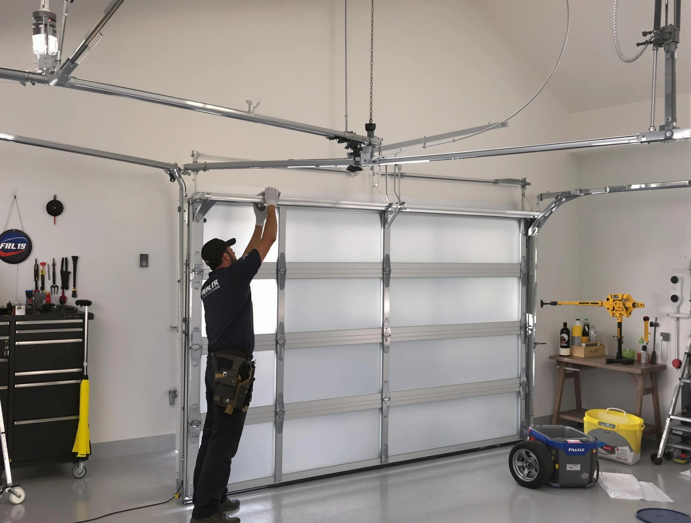 Saratoga Springs Garage Door Repair certified team performing precision garage door installation in Saratoga Springs