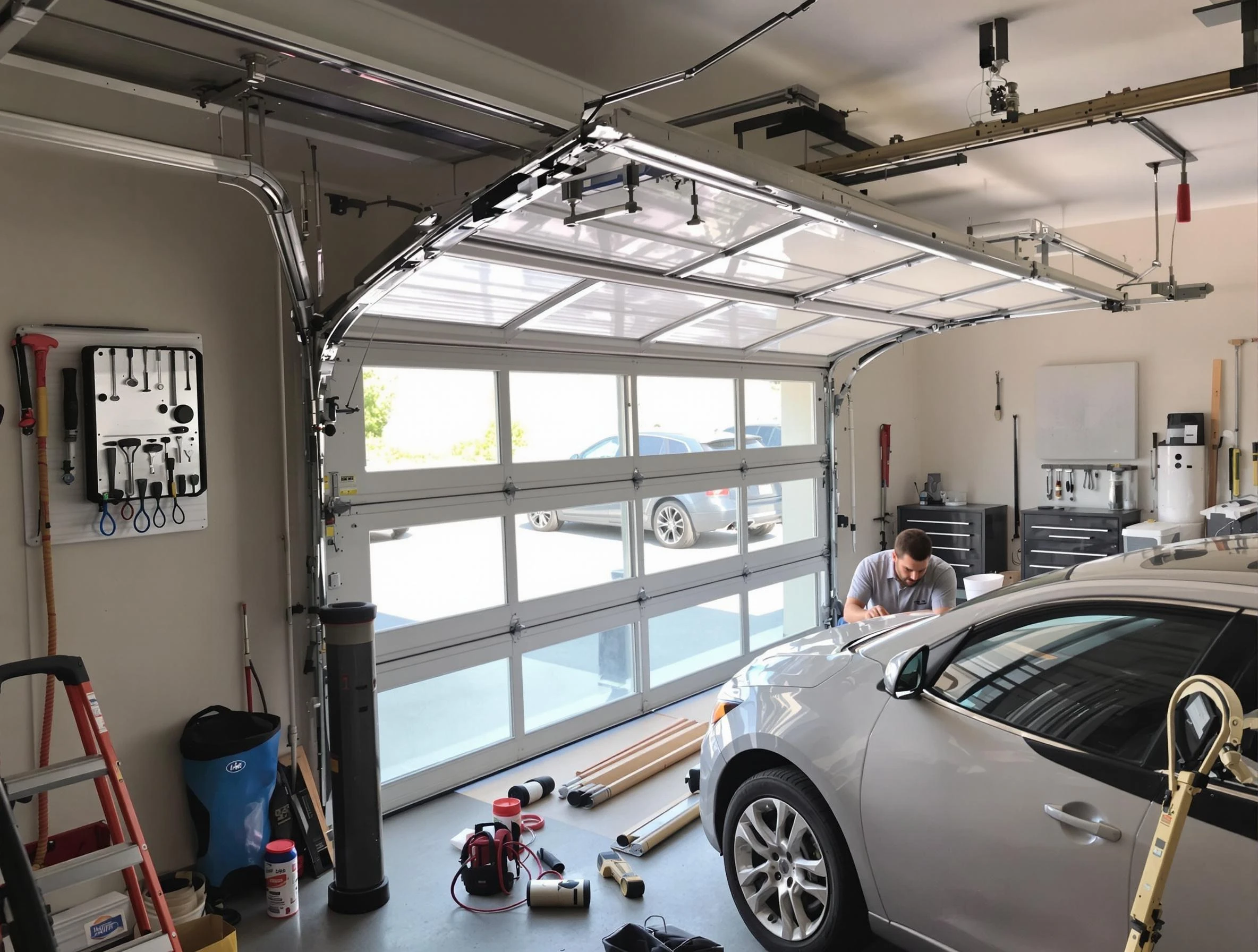 Garage door noise reduction service by Saratoga Springs Garage Door Repair in Saratoga Springs